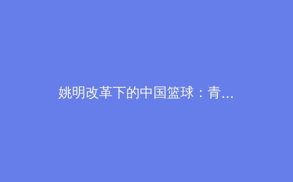 姚明改革下的中国篮球：青训体系革新与职业联赛的商业化之路 - 3